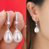 Women's Jewelry Water Drop Imitation Pearl Earrings Round Oval Jewelry