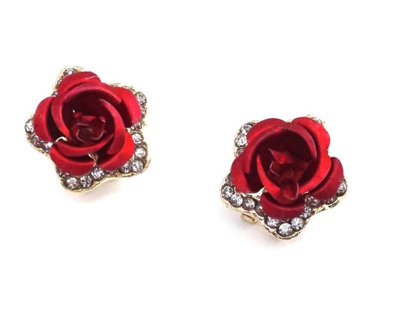 Fashion Jewelry Rose Gold Plated Stud Earrings for Women