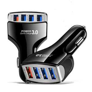 4 Ports USB Car Charge 15W Quick 3.1A Fast Charger